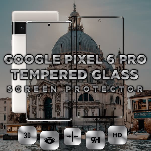 Google Pixel 6 Pro - Härdat glas 9H - Super kvalitet 3D