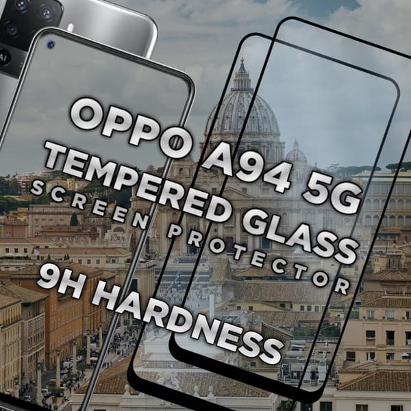 2 Pack OPPO A94 5G - Härdat glas 9H - Super kvalitet 3D