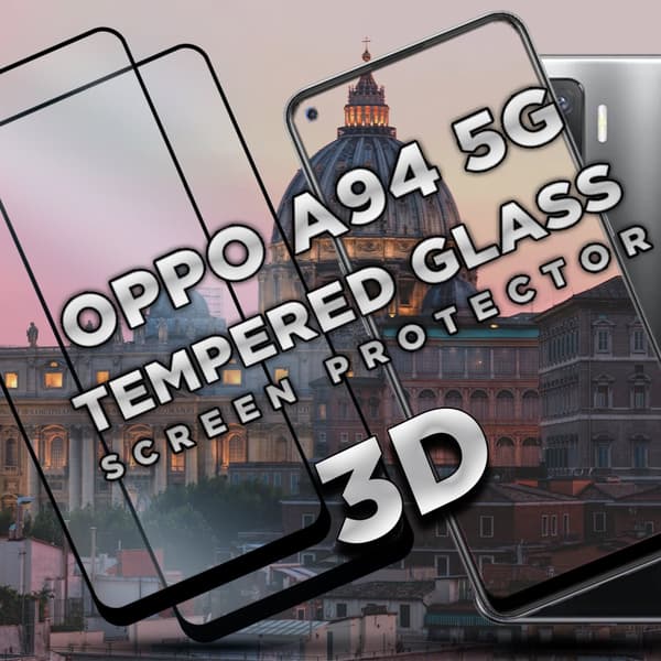 2 Pack OPPO A94 5G - Härdat glas 9H - Super kvalitet 3D