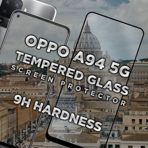 OPPO A94 5G - Härdat glas 9H - Super kvalitet 3D