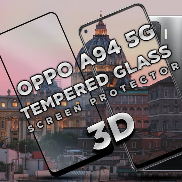 OPPO A94 5G - Härdat glas 9H - Super kvalitet 3D