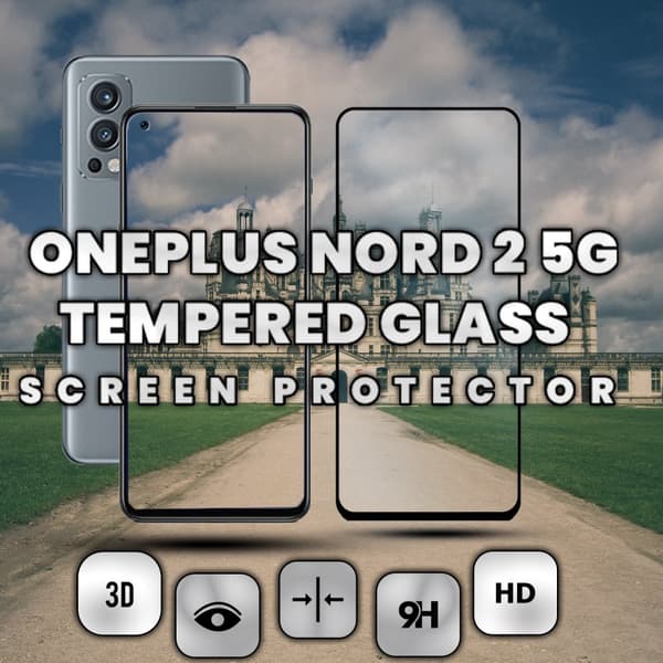 OnePlus Nord 2 5G - Härdat glas 9H - Super kvalitet 3D Skärmskydd