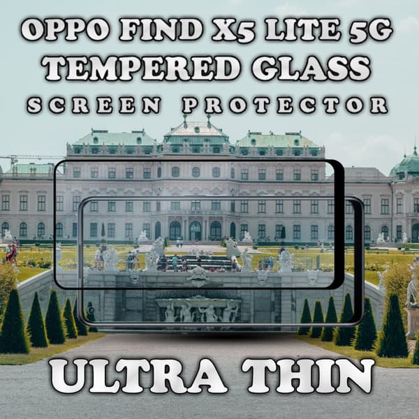 OPPO FIND X5 Lite 5G - Härdat glas 9H - Super kvalitet 3D