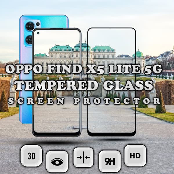 OPPO FIND X5 Lite 5G - Härdat glas 9H - Super kvalitet 3D