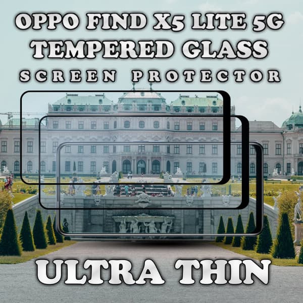 2 Pack OPPO FIND X5 Lite 5G - Härdat glas 9H-Super kvalitet 3D