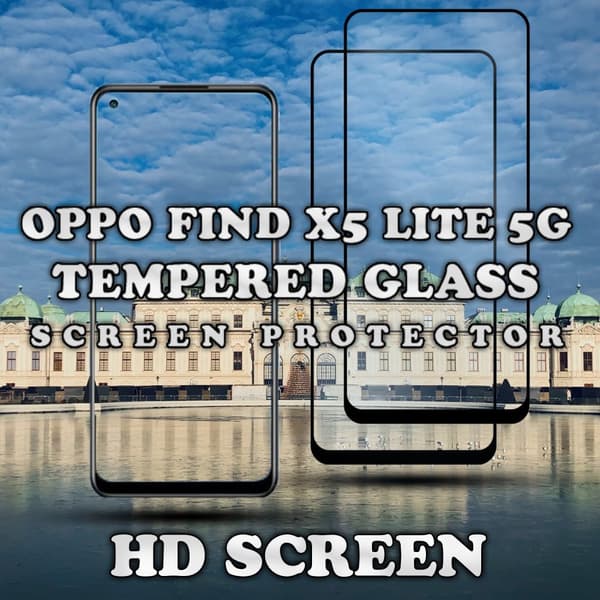 2 Pack OPPO FIND X5 Lite 5G - Härdat glas 9H-Super kvalitet 3D
