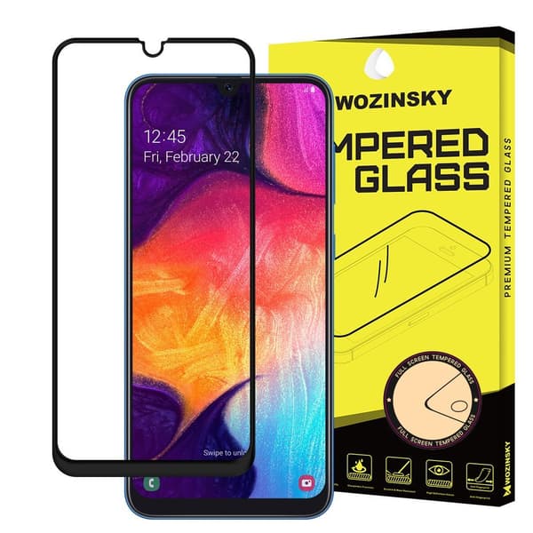 Skärmskydd Samsung A50 i härdat glas Fullskärm