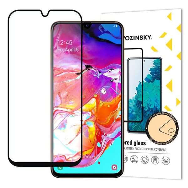 Skjermbeskyttelse i glass Samsung A70, fullskjerm