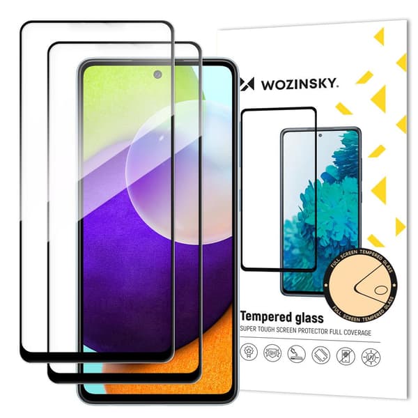 2-Pack Fuldskærms-skærmbeskytter Samsung A52/A52s i glas