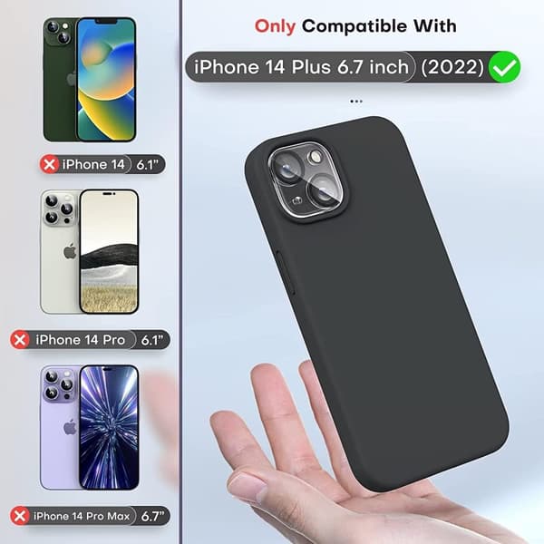 iPhone 14 Pro Max [8-PACK] 6x karkaistu lasi + 1x silikonikuori