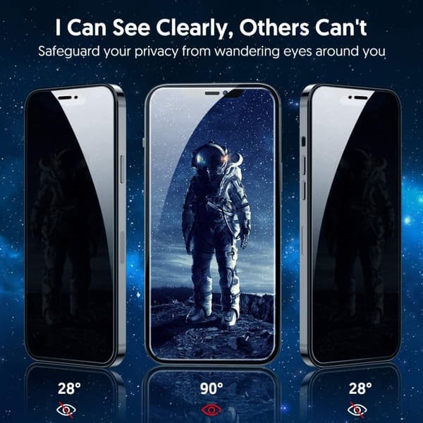 2 PACK - Sekretess Skärmskydd iPhone 14 (6.1 Tums),Privacy Screen Protector