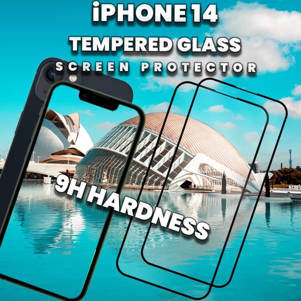 2 Pack iPhone 14 - 9H Härdat Glass - Top Kvalitet Skärmskydd