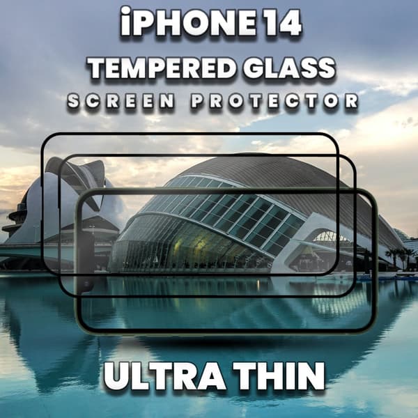 2 Pack iPhone 14 - 9H Härdat Glass - Top Kvalitet Skärmskydd