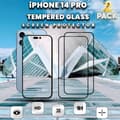 Miniatyrbild 1 av 5: 2 Pack iPhone 14 Pro - 9H Härdat Glass - Top Kvalitet