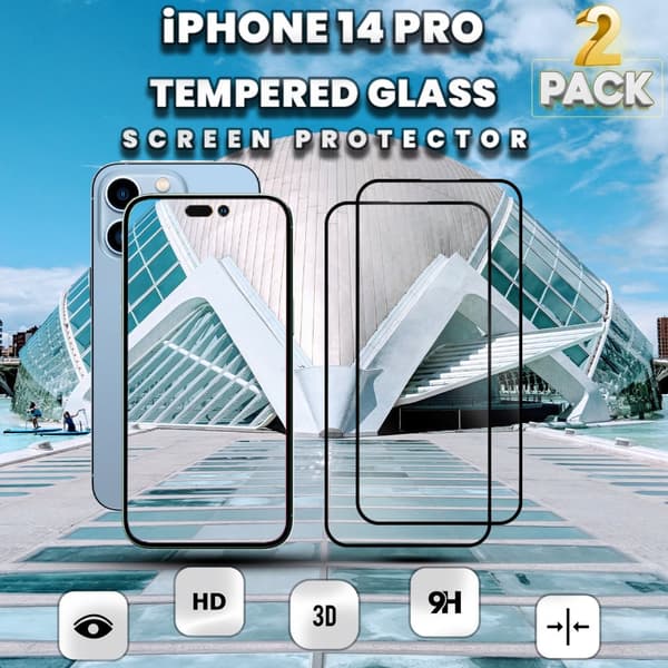 2 Pack iPhone 14 Pro - 9H Härdat Glass - Top Kvalitet