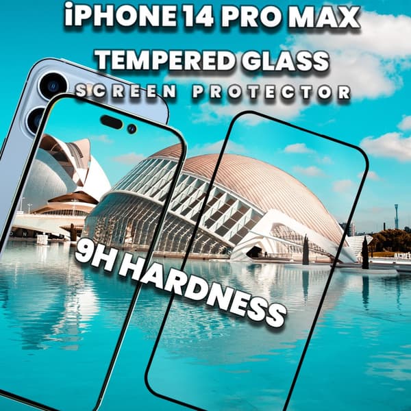 iPhone 14 Pro Max - 9H Härdat Glass - Top Kvalitet Skärmskydd