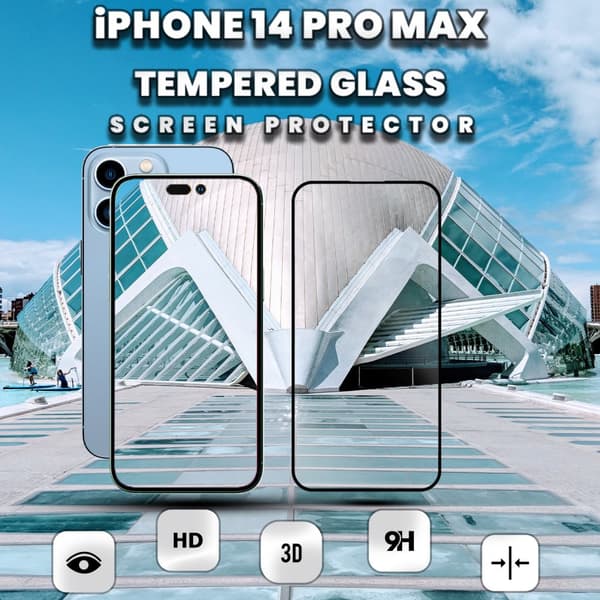 iPhone 14 Pro Max - 9H Härdat Glass - Top Kvalitet Skärmskydd