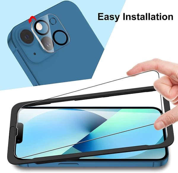 iPhone 14 Pro Max [9-PACK] 6x hærdet glas + 1x silikoneskal TPU + stel