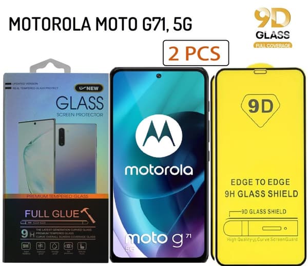 2 PAK- 9D Skærmbeskytter Motorola Moto G71 5G( 6.4'')