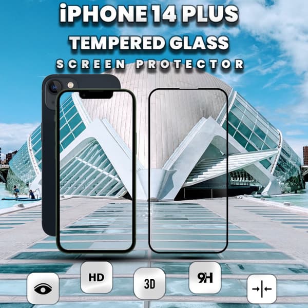 iPhone 14 PLUS - 9H Härdat Glass - Top Kvalitet Skärmskydd
