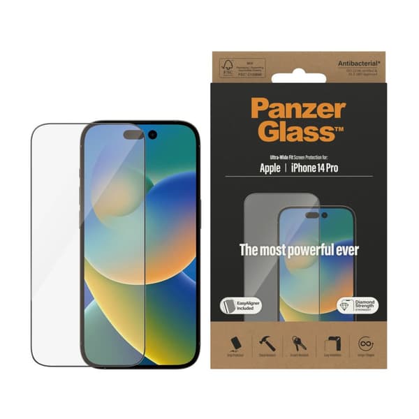 PanzerGlass Apple iPhone 14 Pro | Ultra-Wide Fit w. EasyAligner