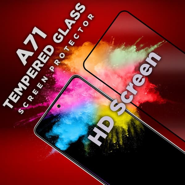 Samsung Galaxy A71 - Härdat glas 9H-Super kvalitet 3D Skärmskydd