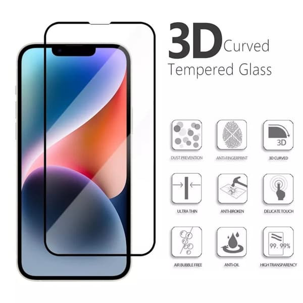 2-pakning iPhone 14 Pro Max omfattende skjermbeskytter i glass