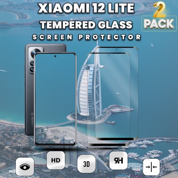 2 Pack Xiaomi 12 Lite - Härdat glas 9H-Super kvalitet 3D