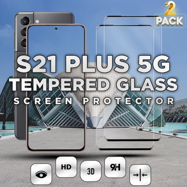2-Pack Samsung S21 PLUS 5G- 9H Härdat Glass - 3D Super Kvalitet