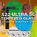 Miniatyrbild 1 av 5: Samsung S22 ULTRA 5G - 9H Härdat Glass - 3D Super Kvalitet