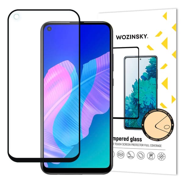 Wozinsky superstarka Full Glue full skärm härdat glas med Case Friendly ram Huawei P40 Lite E svart