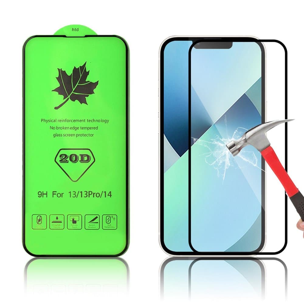 20D Heltäckande skärmskydd i härdat glas för iPhone13/13 Pro/14