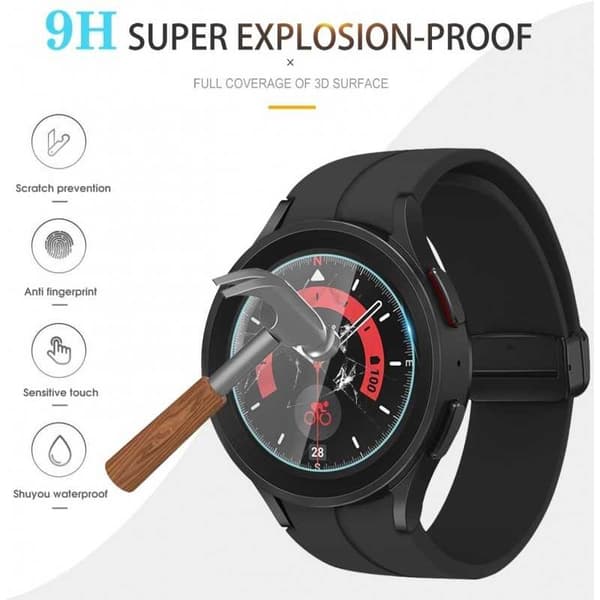 2-PACK Samsung Galaxy Watch 5 Pro Hærdet glas 0,2 mm 9H