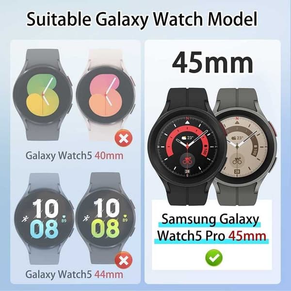 2-PACK Samsung Galaxy Watch 5 Pro Hærdet glas 0,2 mm 9H