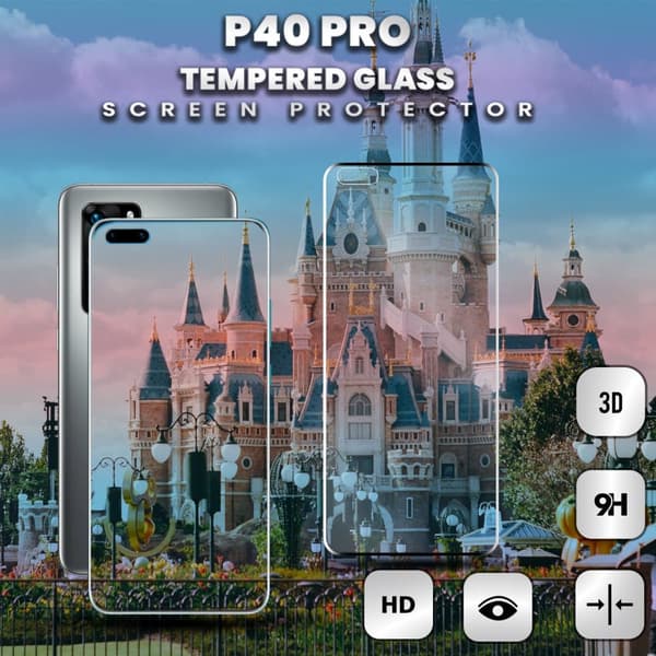 Huawei P40 Pro - Härdat glas 9H – Super kvalitet 3D Skärmskydd