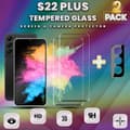 Miniatyrbild 1 av 5: 2-Pack Samsung S22 Plus Skärmskydd & 1-Pack linsskydd-9H Glas