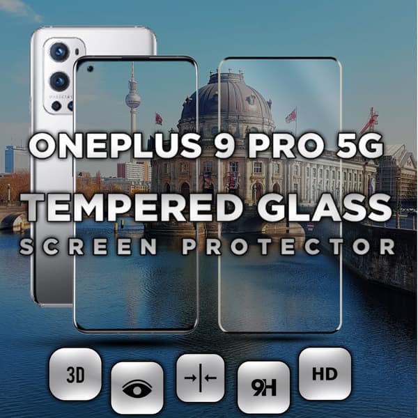 OnePlus 9 Pro 5G - Härdat Glas 9H-Super kvalitet- 3D Skärmskydd