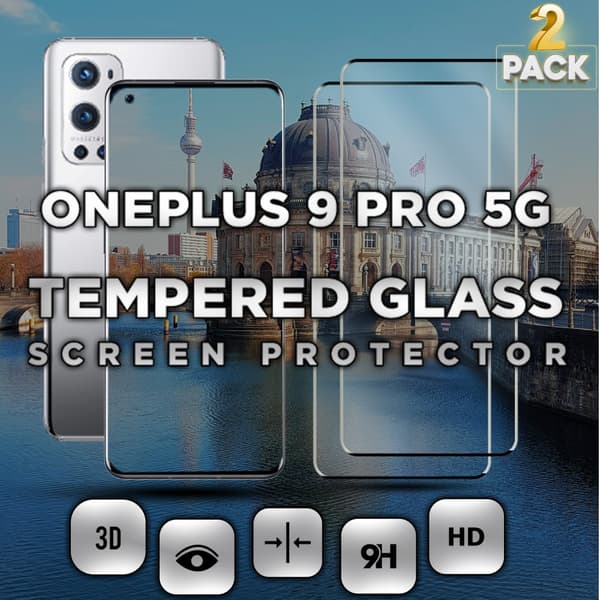 2-Pack OnePlus 9 Pro 5G - Härdat Glas 9H - Super kvalitet - 3D