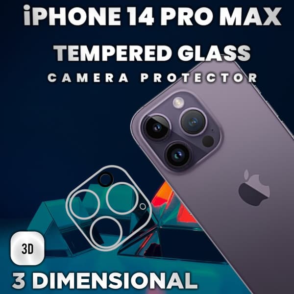 iPhone 14 Pro Max Linsskydd - 9H Härdat glas- Super kvalitet