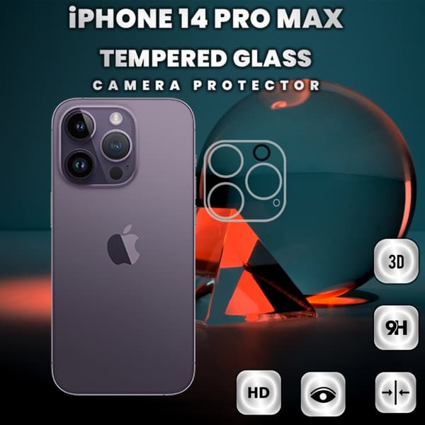 iPhone 14 Pro Max Linsskydd - 9H Härdat glas- Super kvalitet