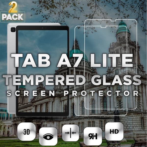 2 Pack Samsung Galaxy Tab A7 Lite-Härdat glas 9H-Super Kvalitet