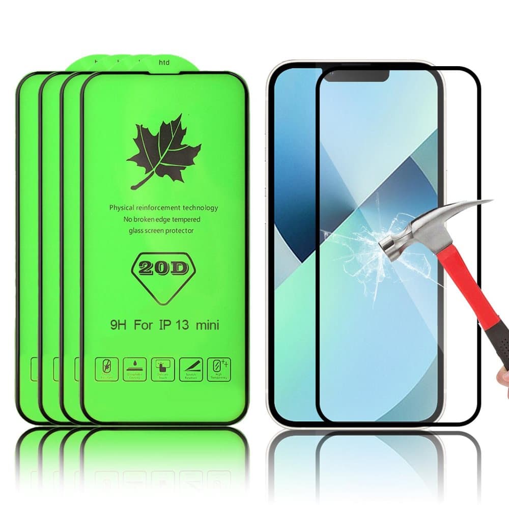 4-PACK 20D skärmskydd i härdat glas för iPhone 13 MINI (5.4 Tums)
