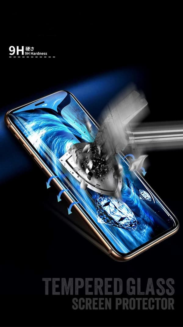 Skærmbeskyttelse (6D curved/full) til iPhone 12 mini  5.4", sort, SERO
