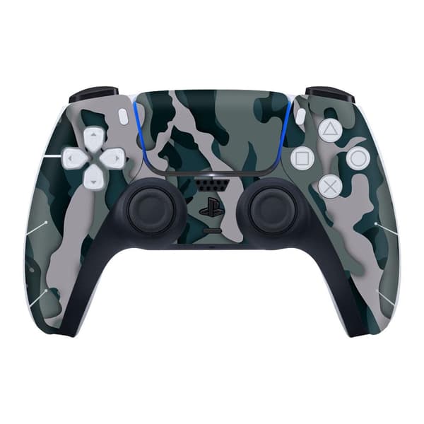 Suojakalvo PS5-ohjaimelle, Camouflage - vihreä/harmaa