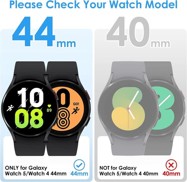 Samsung Galaxy Watch series 4/5-44mm-Shell med skærmbeskytter