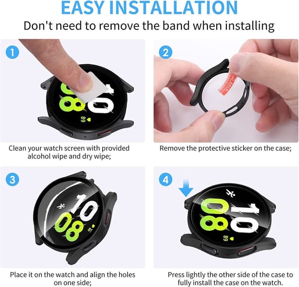 Samsung Galaxy Watch series 4/5-44mm-Shell med skærmbeskytter