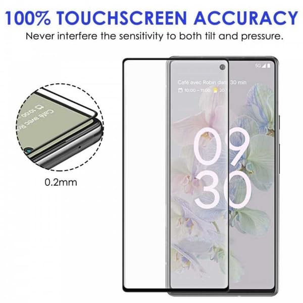 2-PACK Google Pixel 6A Härdat Glas 0.26mm 2.5D 9H Fullframe