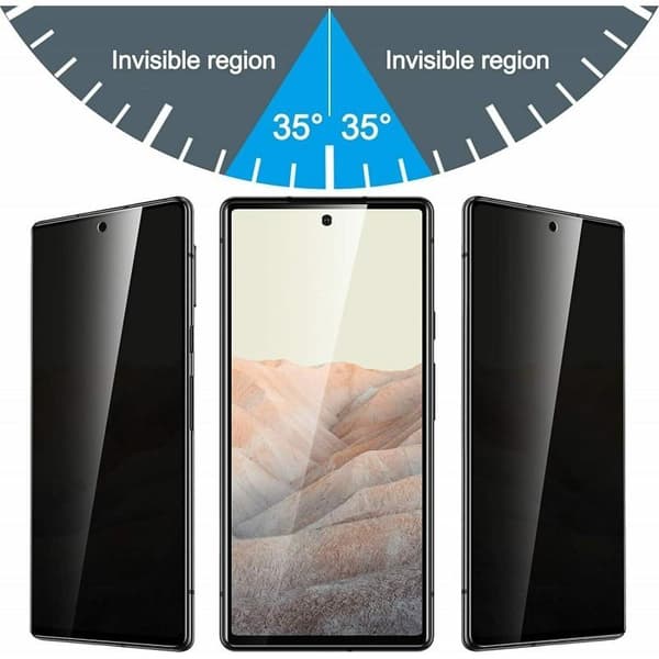 2-PACK Google Pixel 6A Privacy Härdat glas 0.26mm 2.5D 9H