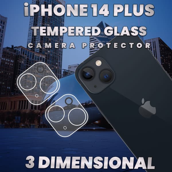 2-Pack Iphone 14 Plus Linsskydd - 9H Härdat Glas - Super 3D