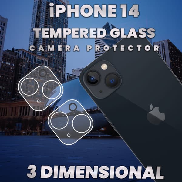 2-Pack Iphone 14 Linsskydd - 9H Härdat Glas- Super 3D